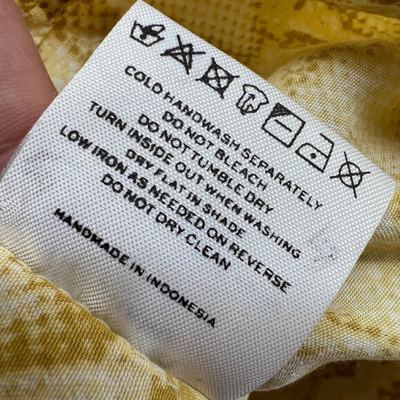 Faithfull The Brand Aira Knot Shirt Yellow Snake Print Long Sleeve Size 4 Small - Picture 14 of 14